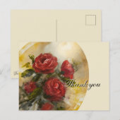 赤いバラ ポストカード (正面/裏面)