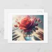 赤いバラ ポストカード (正面/裏面)