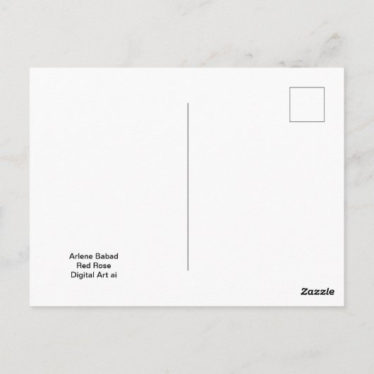 赤いバラ ポストカード (裏面)