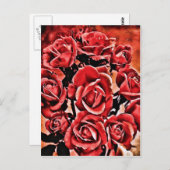 赤いバラ ポストカード (正面/裏面)