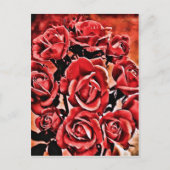 赤いバラ ポストカード (正面)