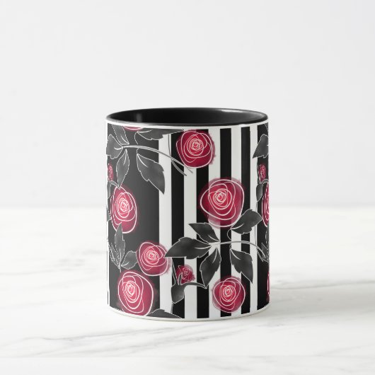 赤いバラ マグカップ (中央)