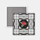 赤いバラ マグネット (正面/裏面)