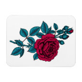 赤いバラ マグネット (横)