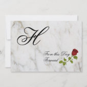 赤いバラ | モノグラム | 今日から永遠に 招待状 (正面)