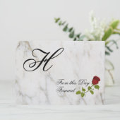 赤いバラ | モノグラム | 今日から永遠に 招待状 (スタンド正面)