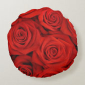 赤いバラ ラウンドクッション (裏面)