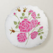 赤いバラ ラウンドクッション (正面)