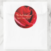 赤いバラ ラウンドシール (バッグ)