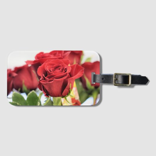 赤いバラ ラゲッジタグ (正面横)