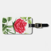 赤いバラ ラゲッジタグ (正面横)