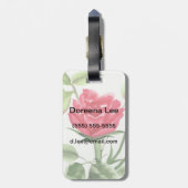 赤いバラ ラゲッジタグ (裏面縦)