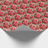 赤いバラ ラッピングペーパー (角)