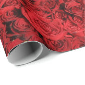 赤いバラ ラッピングペーパー (ロールコーナー)