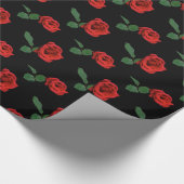 赤いバラ ラッピングペーパー (角)