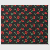 赤いバラ ラッピングペーパー (フラット)