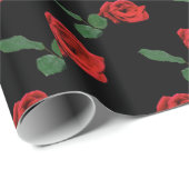 赤いバラ ラッピングペーパー (ロールコーナー)