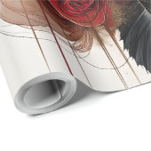 赤いバラ ラッピングペーパー (ロールコーナー)