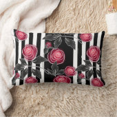 赤いバラ ランバークッション (ブランケット)