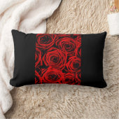 赤いバラ ランバークッション (ブランケット)