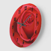 赤いバラ ラージ壁時計 (傾斜)