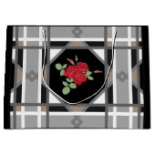 赤いバラ、レトロ ラージペーパーバッグ (正面)