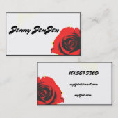 赤いバラ 名刺 (正面/裏面)