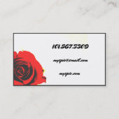 赤いバラ 名刺 (裏面)
