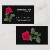 赤いバラ 名刺 (正面/裏面)