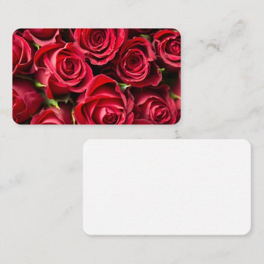 赤いバラ 名刺 (正面/裏面)