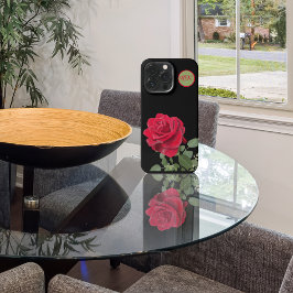 赤いバラ – 手色彩の鮮やか – モノグラム iPhone 13 PROケース