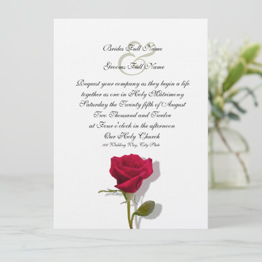 赤いバラ 招待状 (スタンド正面)