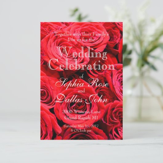 赤いバラ 招待状 (スタンド正面)