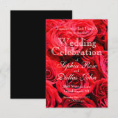 赤いバラ 招待状 (正面/裏面)