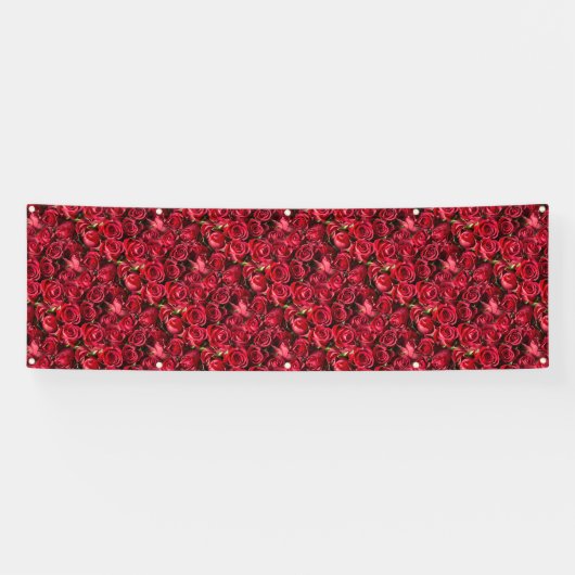 赤いバラ 横断幕 (横)