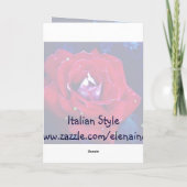 赤いバラ – 母の日のカード カード (裏面)