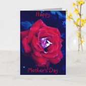 赤いバラ – 母の日のカード カード (黄色い花)
