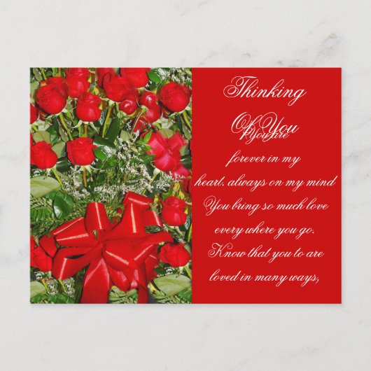 赤いバラ、永遠のバラ_ ポストカード (正面)