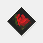 赤いバラ – 濃い情熱 スタンダードカクテルナプキン (角)