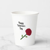 赤いバラ 紙コップ (正面)