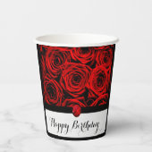 赤いバラ 紙コップ (裏面)