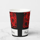 赤いバラ 紙コップ (左)