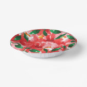 赤いバラ 緑の葉 ペーパーボウル (傾斜あり)