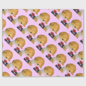 赤いバラ/美しいファッション,薄紫 ラッピングペーパー (フラット)