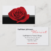 赤いバラ-花屋の名刺 名刺 (正面/裏面)
