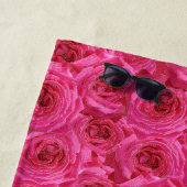 赤いバラ、花、赤、愛 ビーチタオル (インサイチュ)