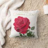 赤いバラ – 赤いバラ – バレンタイン クッション (ブランケット)