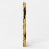 赤いバラ、赤い花、花のパターン Case-Mate iPhoneケース (裏面/左)