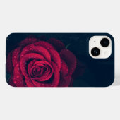 赤いバラ、雨粒ムードVibe Case-Mate iPhoneケース (裏面 (横))