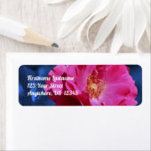 赤いバラ（青い濃淡の花のアドレス） ラベル (インサイチュ)